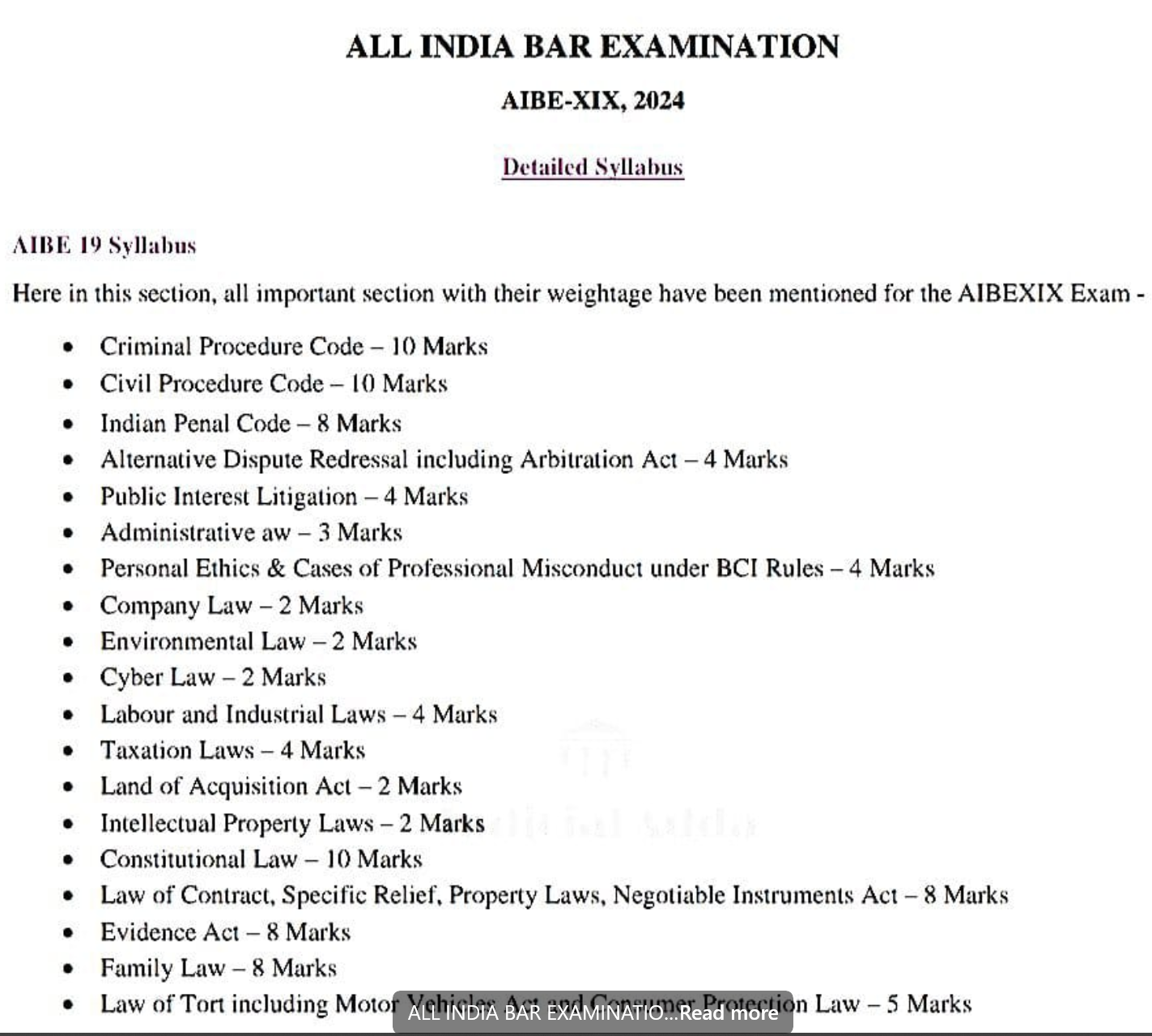aibe-19-exam-syllabus-2024 aibe-19-exam-syllabus-2024