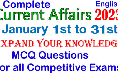 Current Affairs 2023 January in English